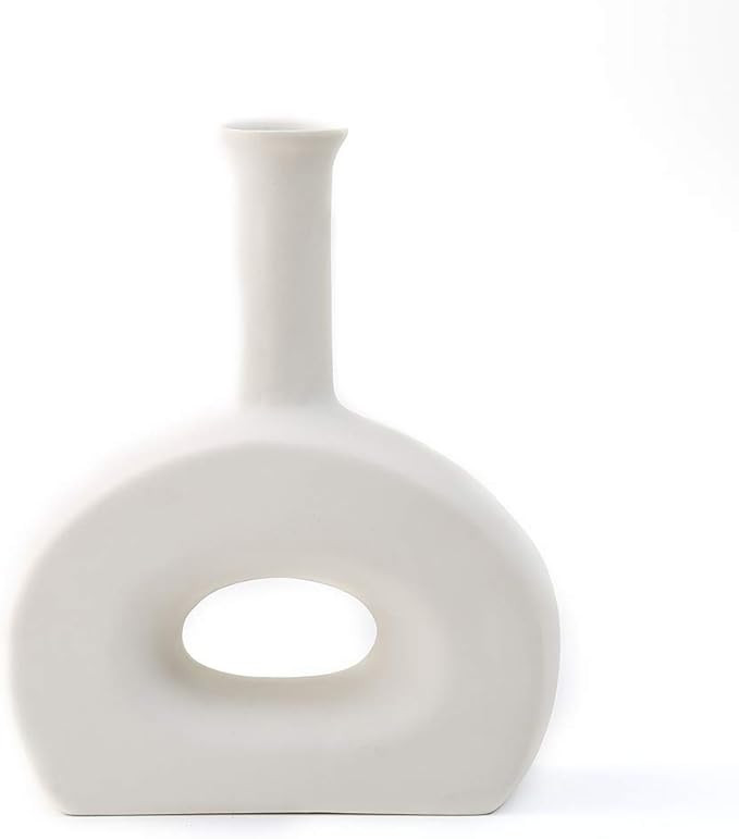 Anding White Ceramic Vase - Elegant Design - Gifts for Friends and Family, Weddings, Desktop Cent... | Amazon (US)