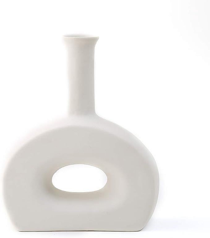Anding White Ceramic Vase - Elegant Design - Gifts for Friends and Family, Weddings, Desktop Cent... | Amazon (US)