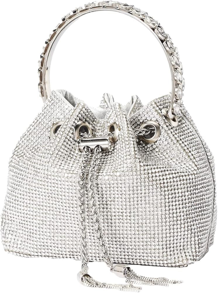 Rhinestone Evening Bags for Womens, Chic Crystal Sparkly Evening Purse Handbag Hobo Bag | Amazon (US)