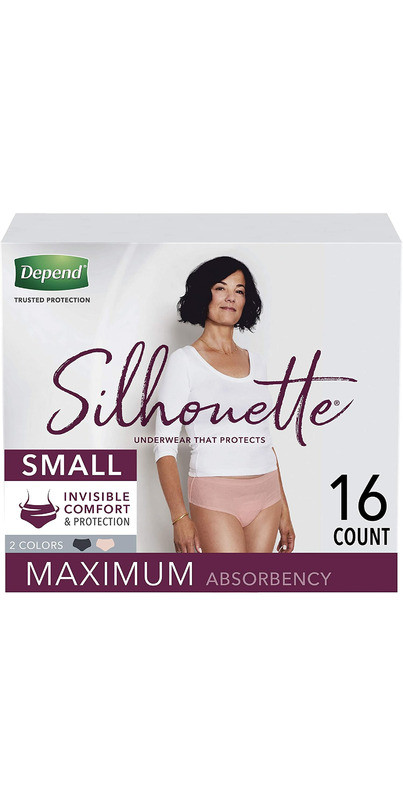 Depend Silhouette Incontinence Underwear for Women Max Absorbency Small | Well.ca