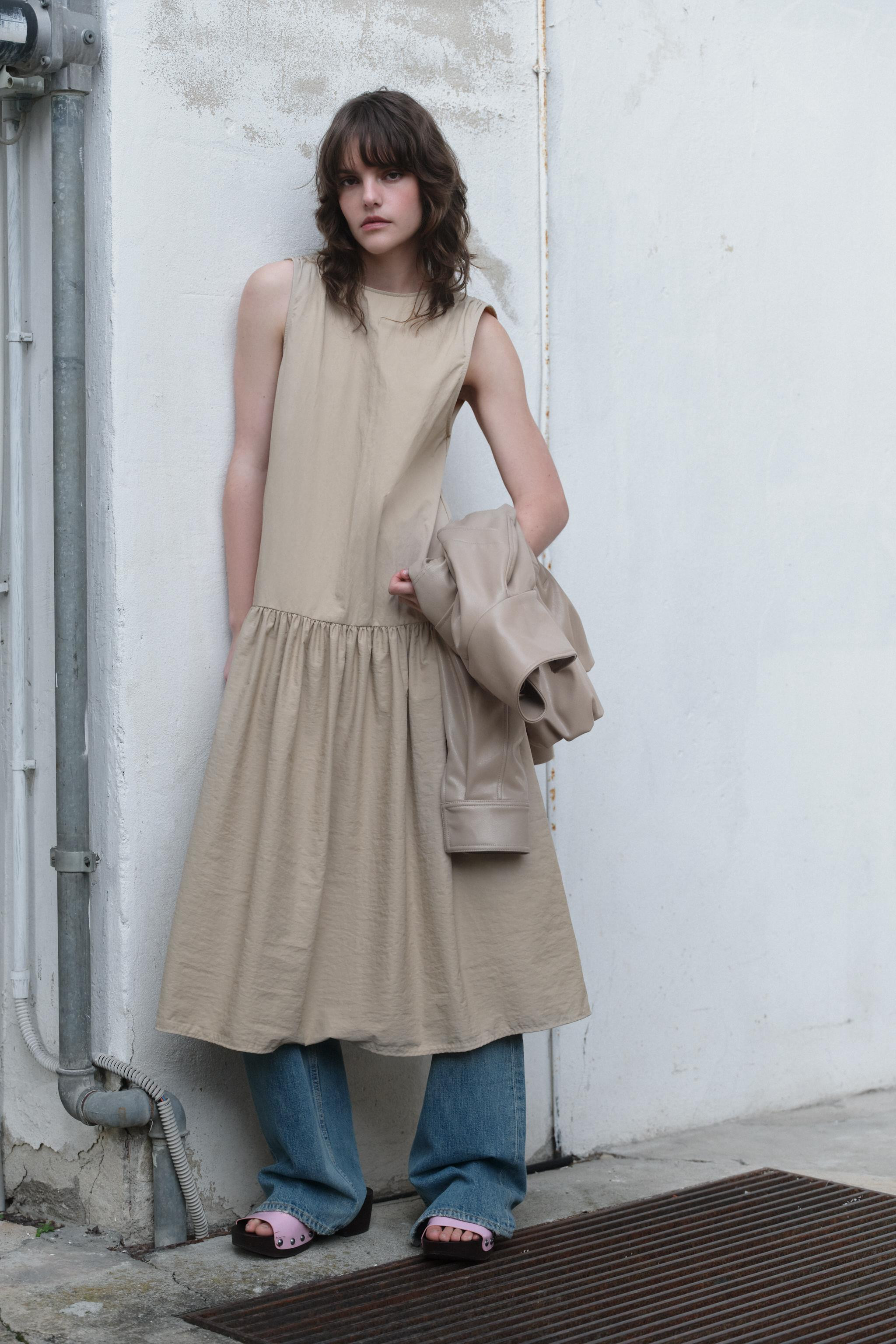 NYLON VOLUMINOUS DRESS | Zara US