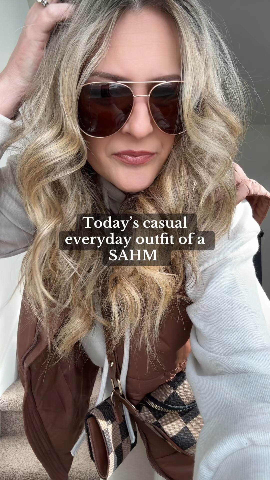 Casual everyday mom outfit with the softest 2 piece sweat set ever! The wide leg design pant and drop shoulder of the hoodie are the cutest fit! And this oversized puffer vest is a favorite too! 

#LTKFindsUnder100 #LTKStyleTip #LTKOver40