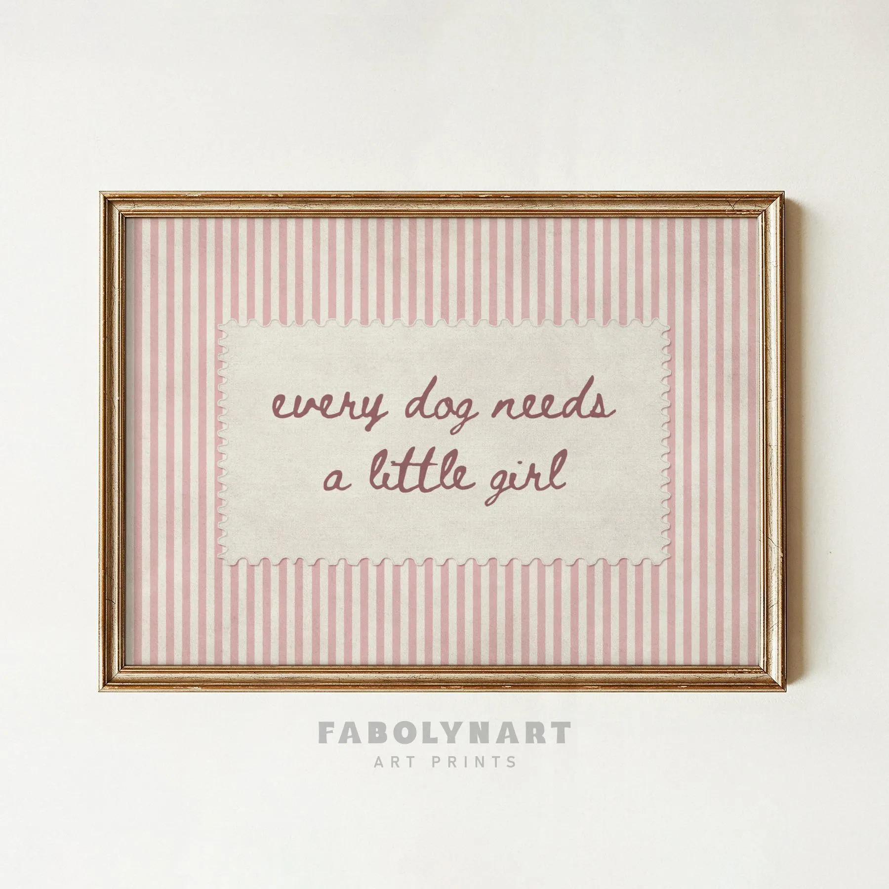 Every Dog Needs A Little Girl Wall Art Print, Pink Nursery Room Decor, Cute Baby Shower Gift | Etsy (Global)