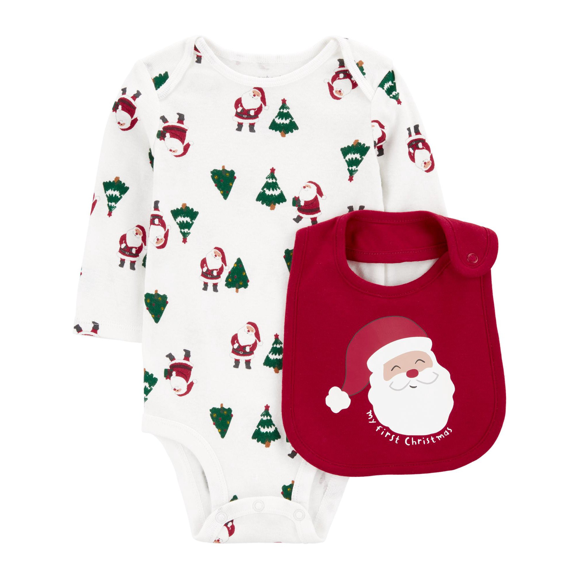 Carter's Child of Mine Baby Unisex Holiday Bodysuit and Bib Set, 2-Piece, Sizes Newborn-12 Months | Walmart (US)