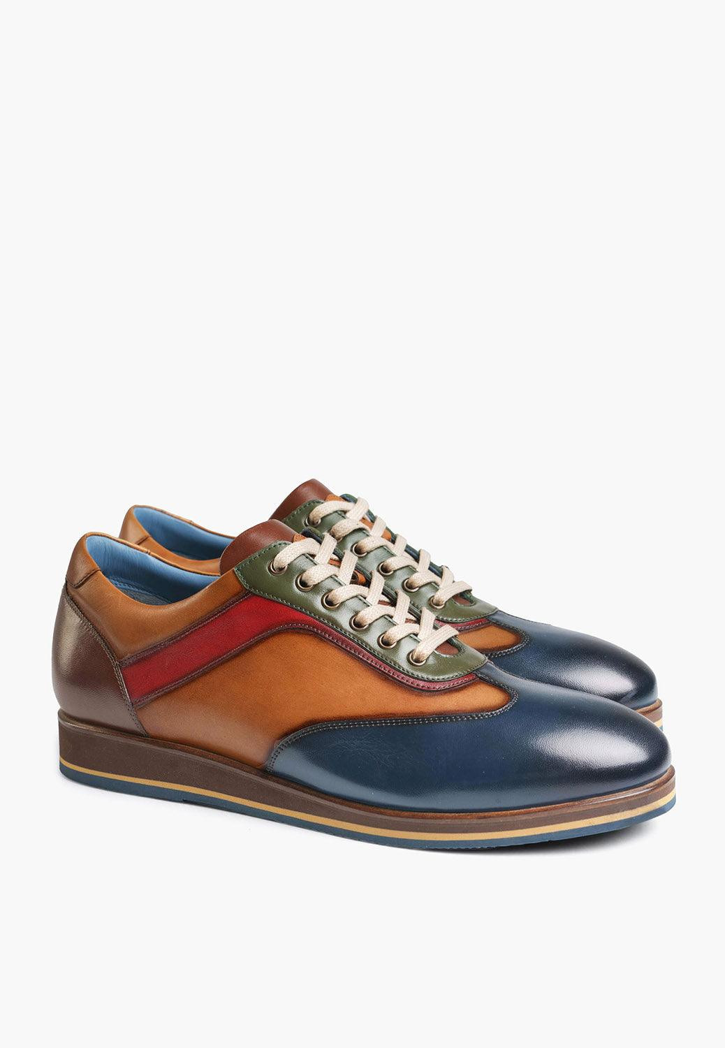 Denver Sneaker Navy Cognac - SEPOL Shoes | SEPOL Shoes