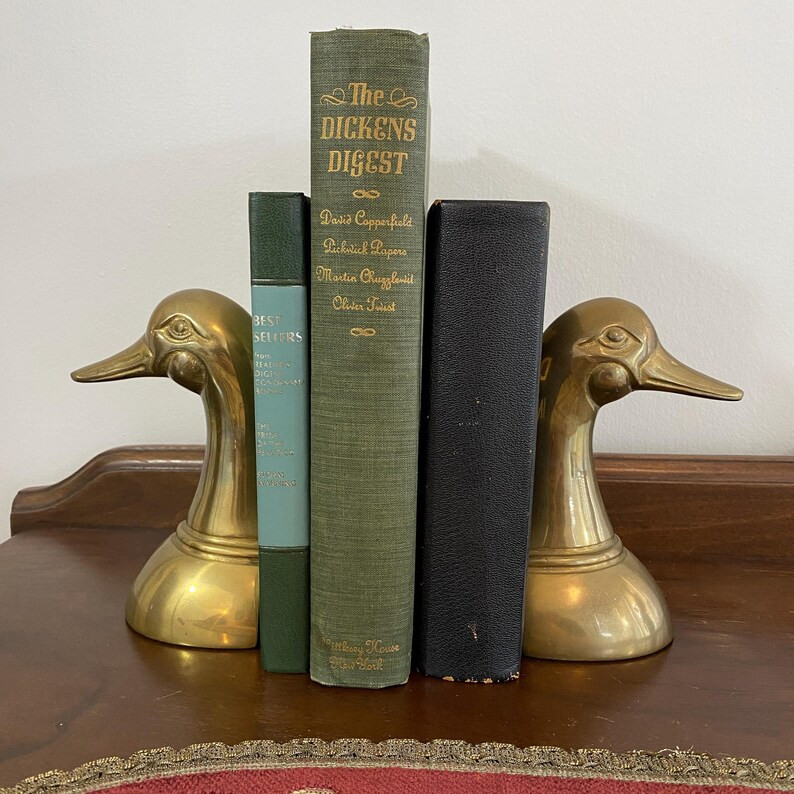 Pair of Leonard Solid Brass Mallard Duck Bookends - Etsy | Etsy (US)