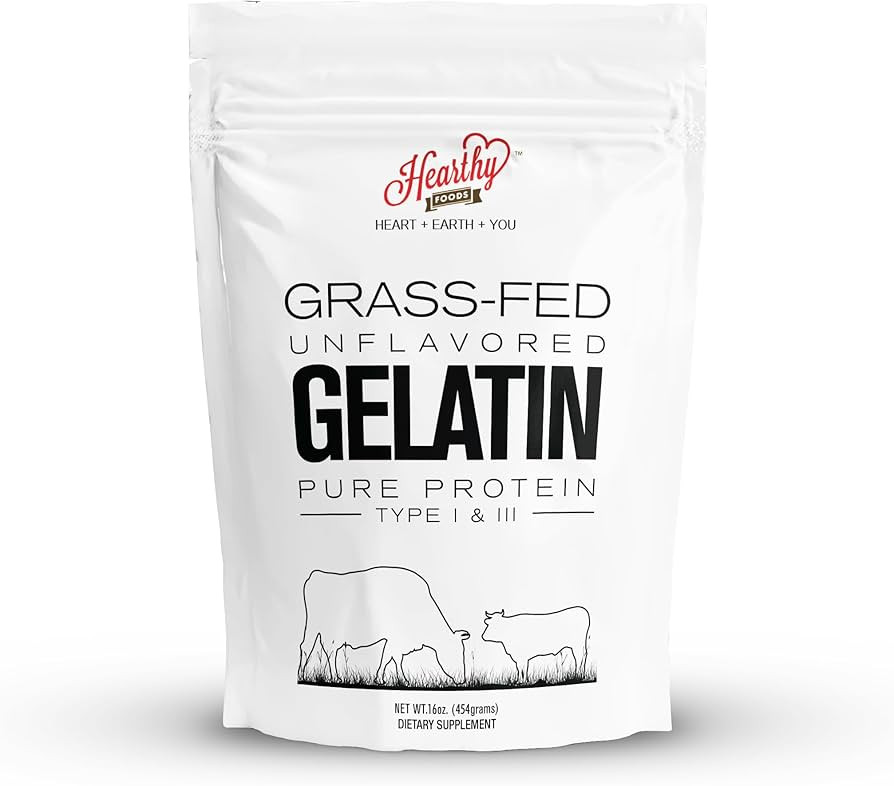 Hearthy Foods Beef Gelatin Powder Unflavored Gelatin Powder for Women and Men | Keto and Paleo Fr... | Amazon (US)