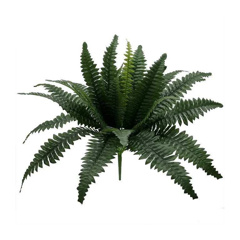 Mainstays 21in Indoor Artificial Plant, Fern Bush, Green Color. Indoor Use. Not in Pot. | Walmart (US)