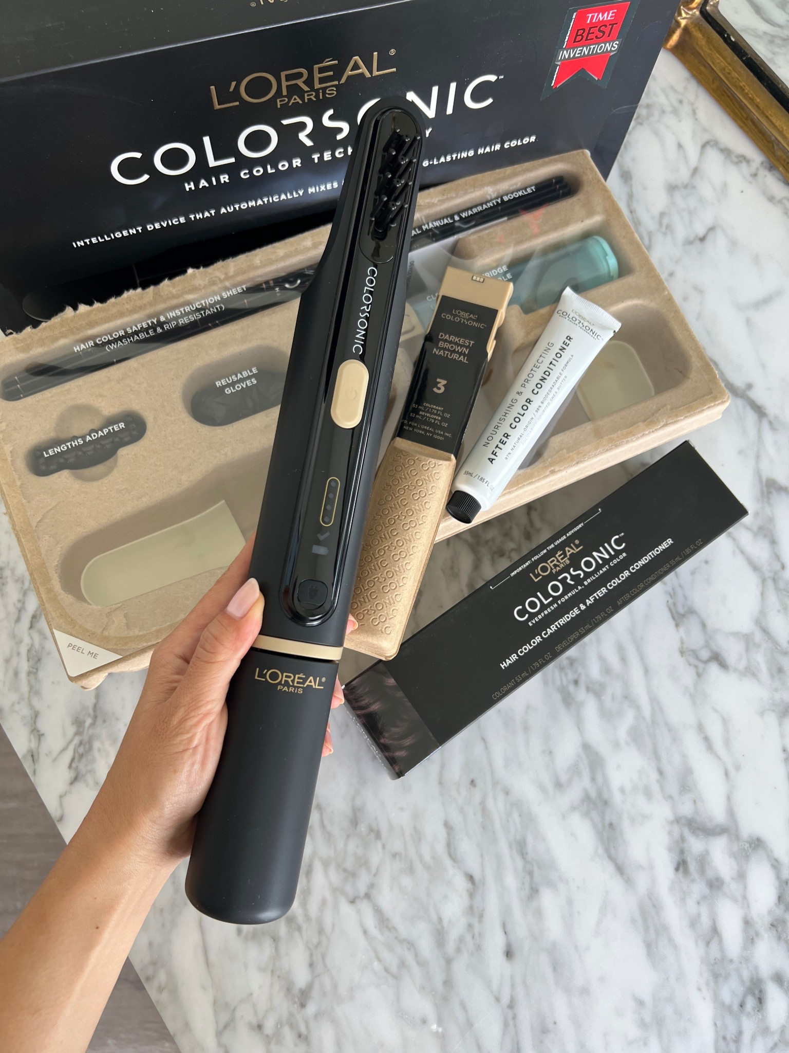 #ad Colorsonic is offering 40% off today only 5/6 for the @lorealparis Colorsonic device. This is one of the best products I’ve tried to color my roots at home. Super easy to use, no mess and very convenient. I really love the results and it’s one I swear by. Would make a great Mother’s Day Gift for the busy moms in your life so they can touch up or color their hair at home on their own time.

#ColorsonicPartner #Paidlink #colorsonic #LorealParisPartner #haircolor 

#LTKSaleAlert #LTKBeauty