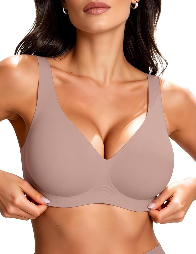 Vertvie Wireless Jelly Bra Push Up Gel Support Seamless Deep V | Amazon (US)
