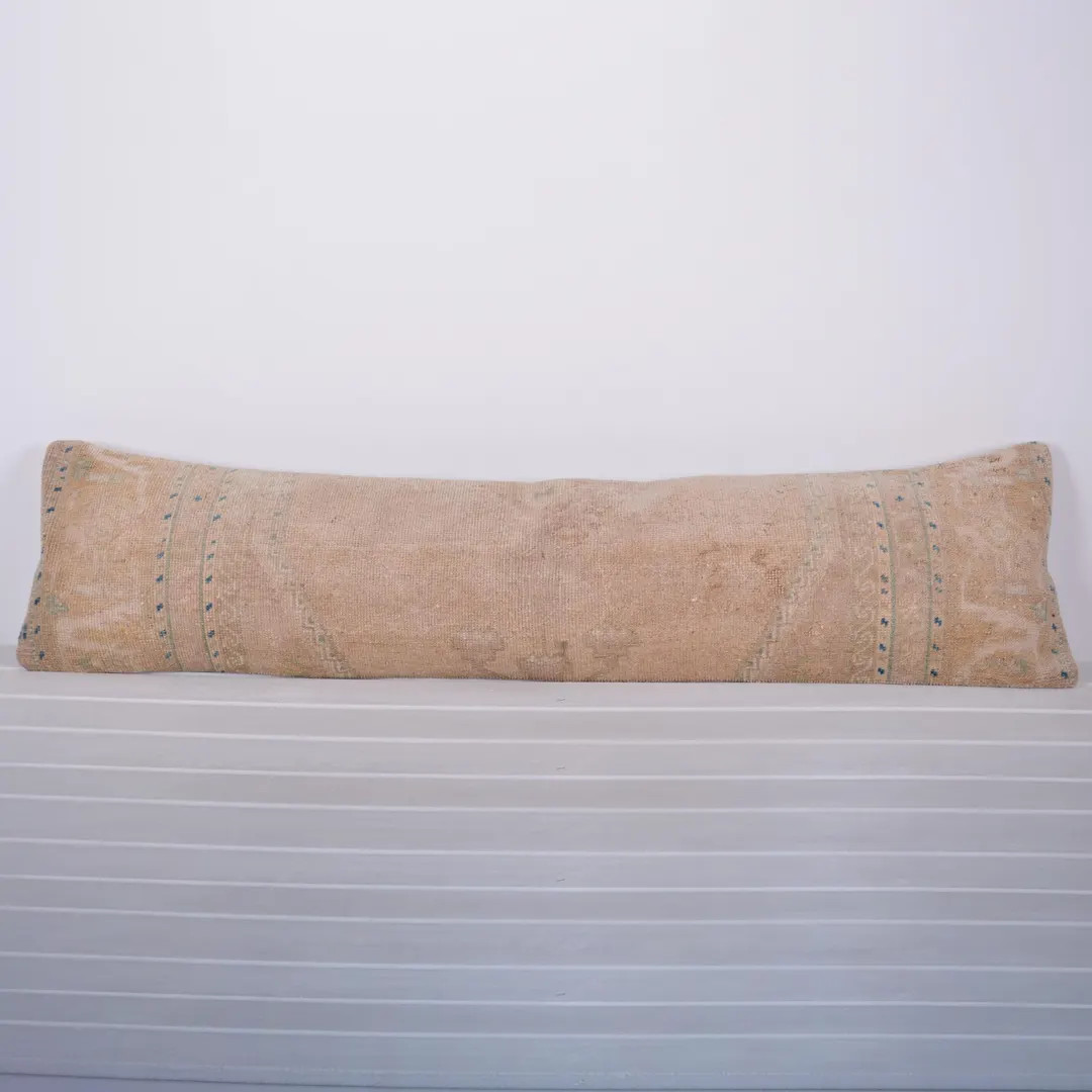 Long Pillow for Bed, Extra Long Pillow, Lumbar Throw Pillow, Boho Pillow for Bed, Body Pillow Cov... | Etsy (US)