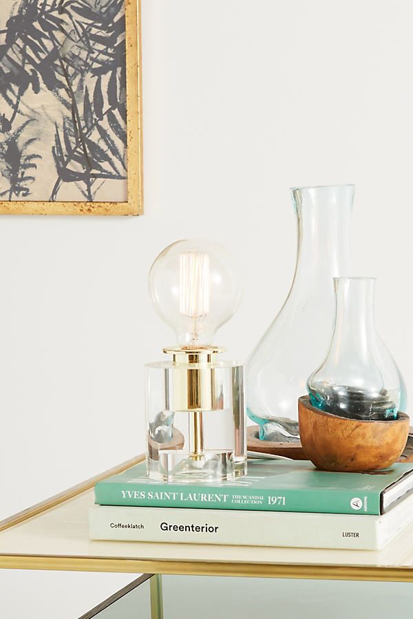 Bettany Lucite Accent Lamp By Anthropologie in Gold Size ALL | Anthropologie (US)