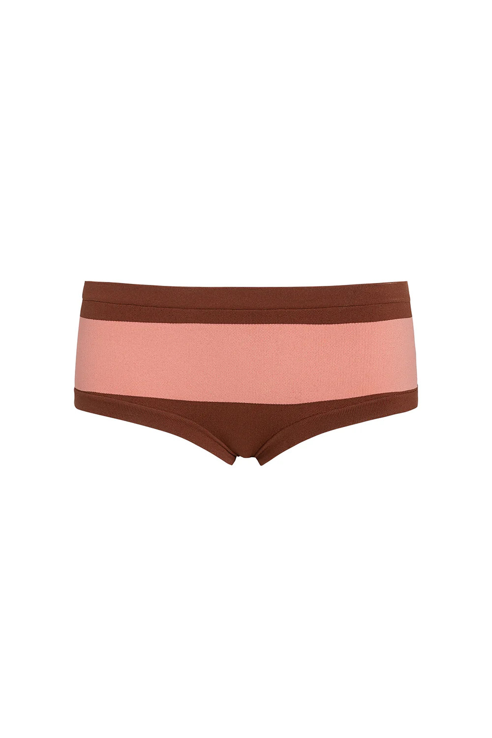 ballet briefs in pink/tobacco stripe | Tropic of C