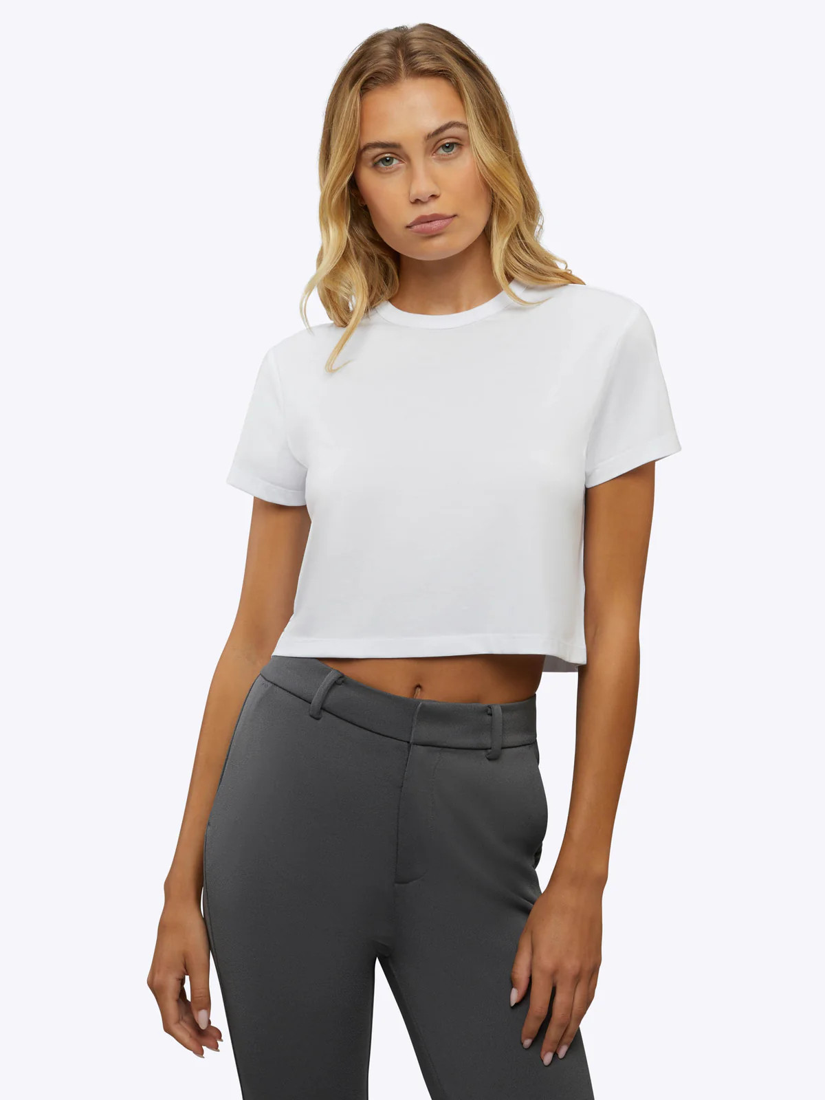 Women’s Plain White Cropped T-Shirt | Cuts Clothing Inc.