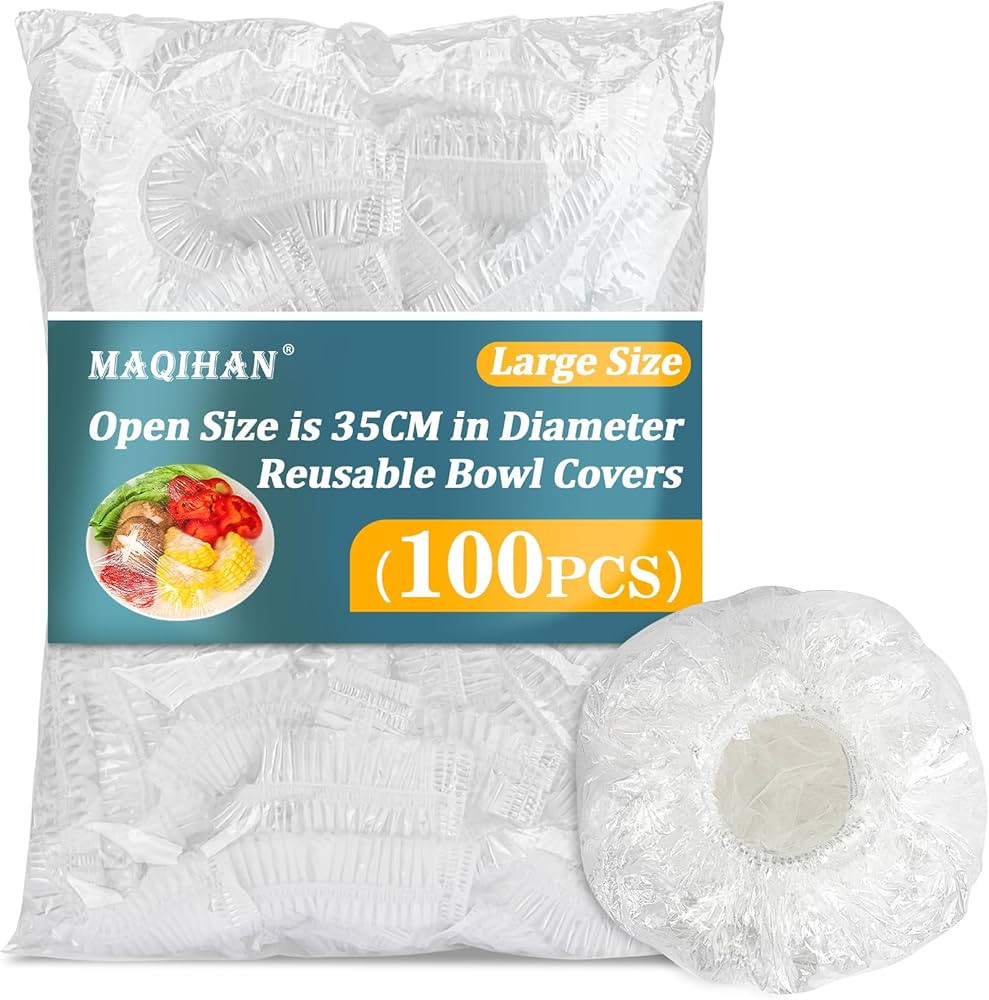 100 Bowl Covers Bread Proofing - Large Plastic Wrap for Food Sourdough Bread Baking Bread Rising ... | Amazon (US)
