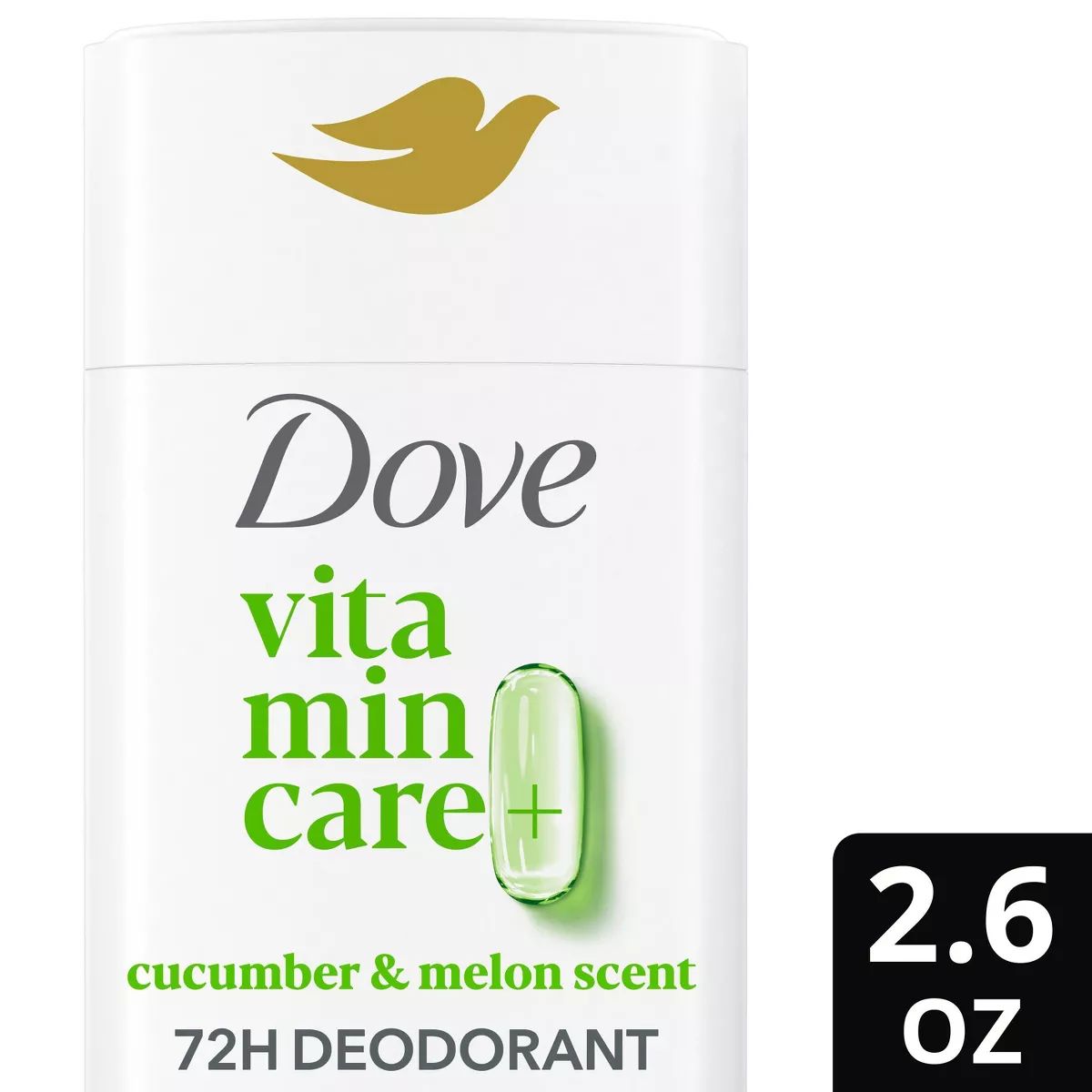 Dove Beauty VitaminCare+ Aluminum Free Cucumber & Melon Deodorant Stick for Women - 2.6oz | Target