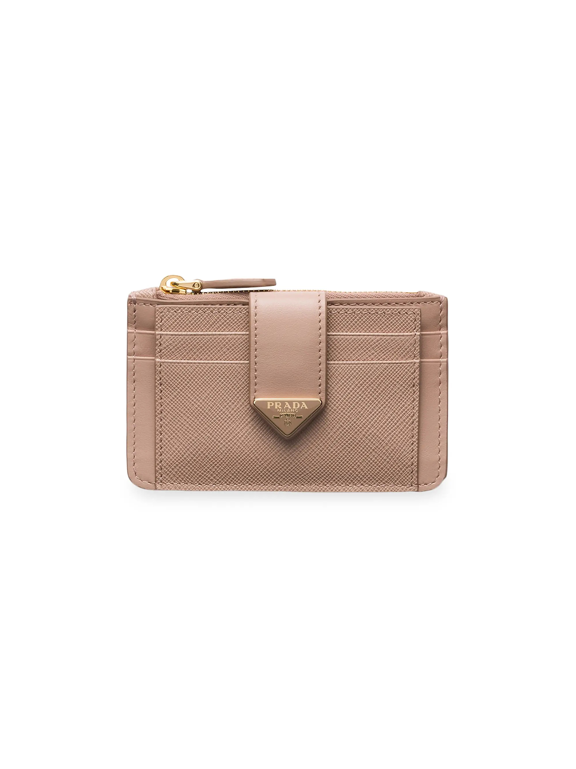 Saffiano and Smooth Leather Card Holder | Saks Fifth Avenue