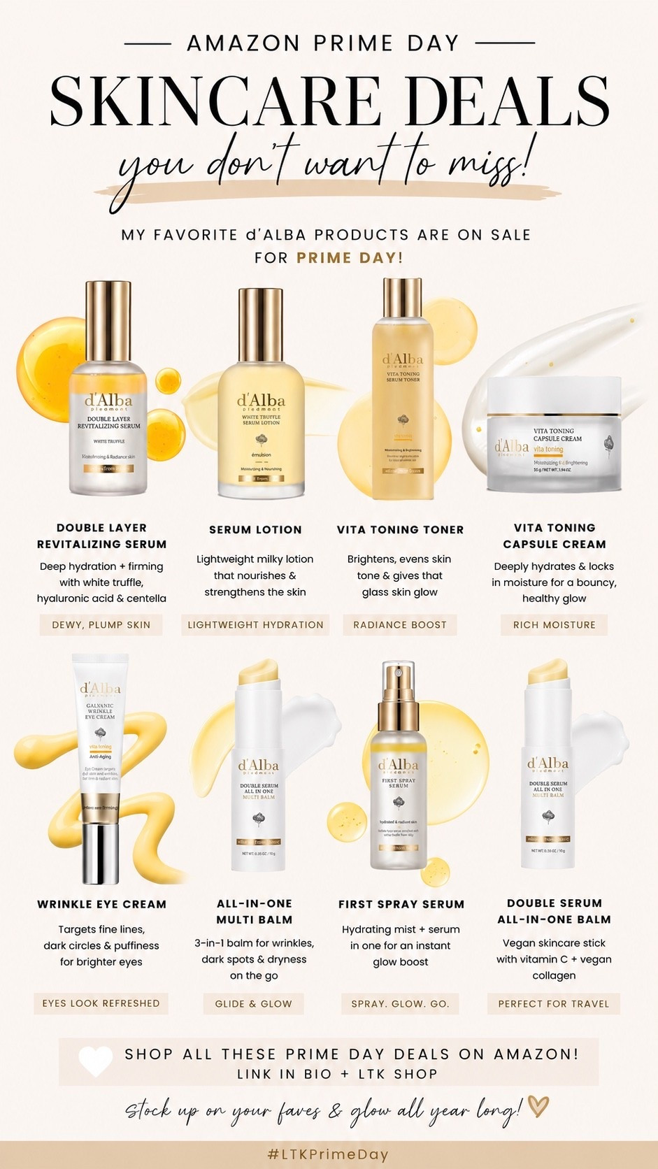 Good  quality skin care products do not have to be expensive to get the job done!! If you have never tried d’alba now is a great time while they are on Prime day deals! 
#skincare #primedaydeals #amazon

#LTKselfcare #LTKgrwm #LTKOver40