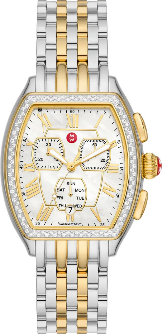 Releve Diamond Chronograph Watch, 35 x 45mm | Nordstrom
