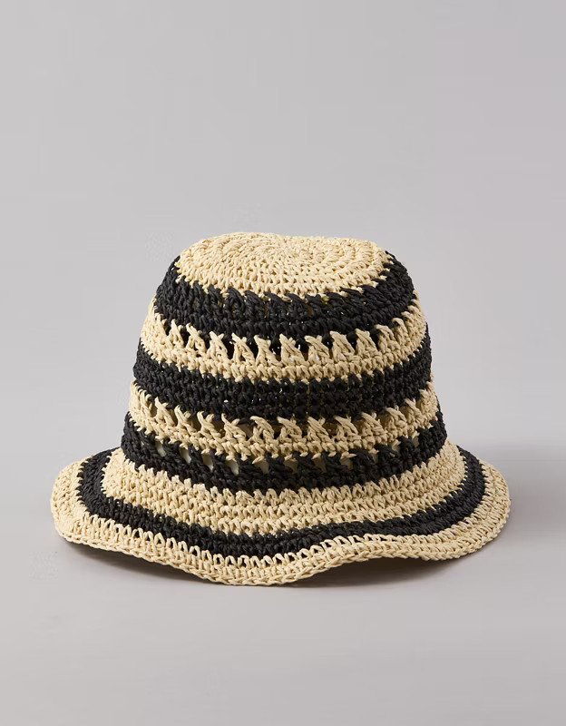 AE Raffia Bucket Hat | American Eagle Outfitters (US & CA)