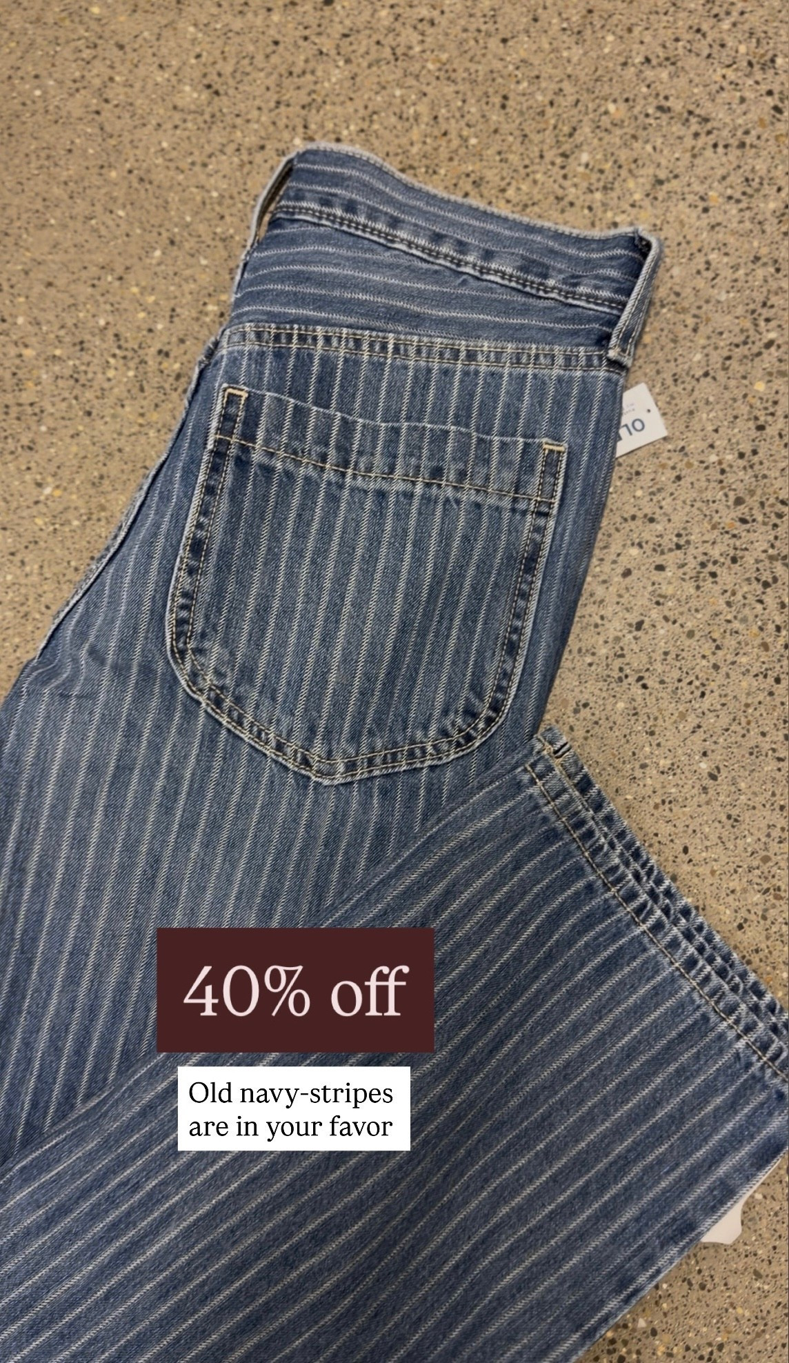 These striped denim pants were so cute and they’re 40% off right now grab them from Old Navy, spring fashion. I’m loving right now.

#LTKHome #LTKSaleAlert
