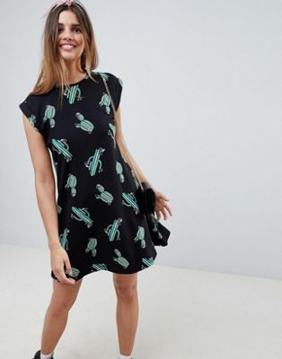 ASOS DESIGN cactus print mini swing dress | ASOS US
