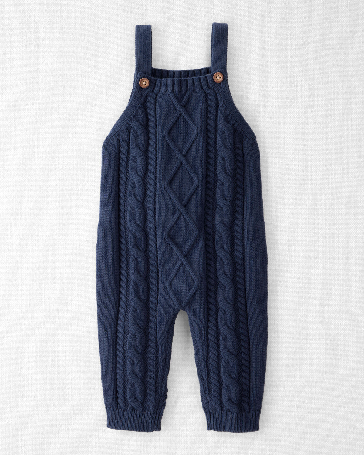 Baby Organic Cotton Cable Knit Overalls | Carter's Inc