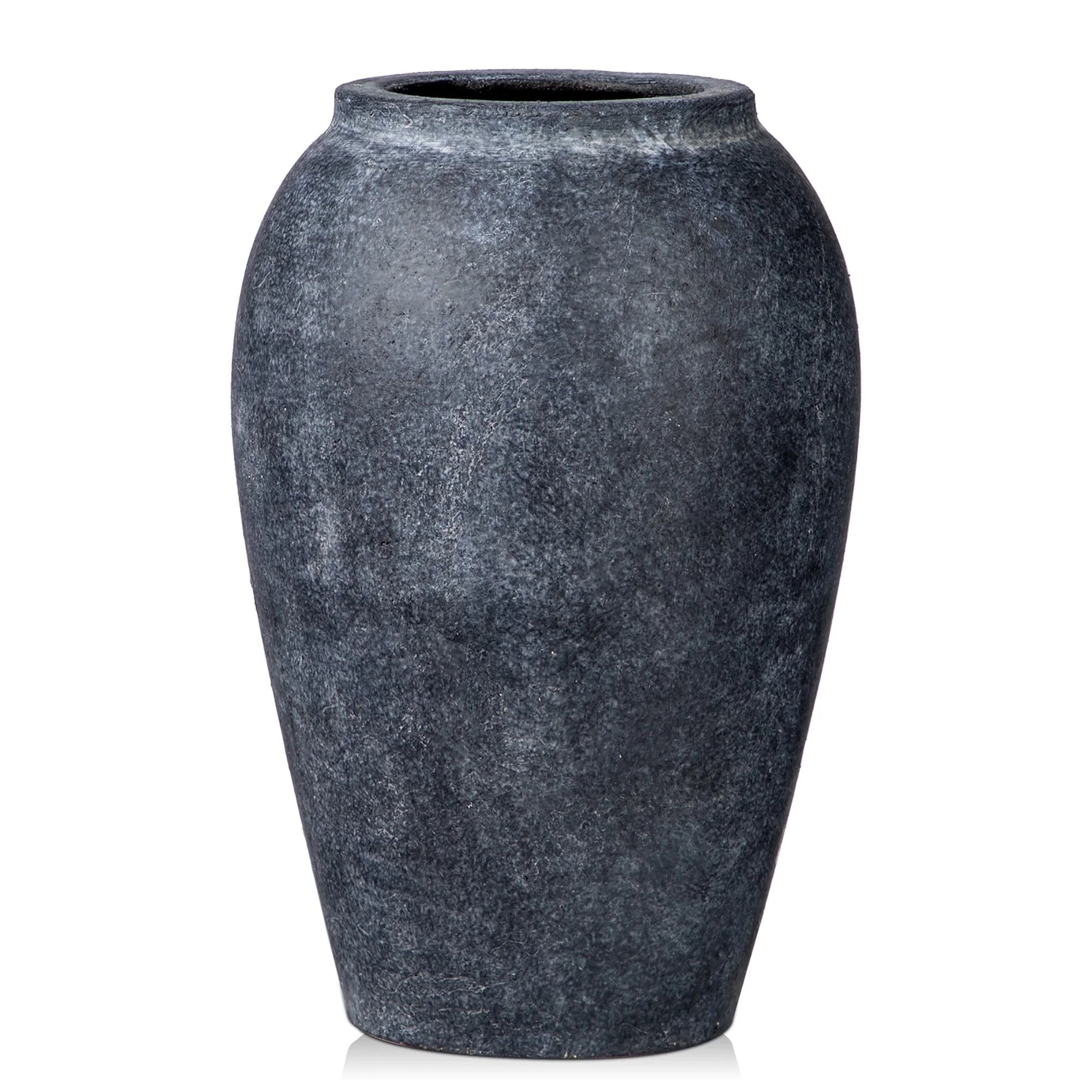 9.6" Handmade Terracotta Vase Rustic Ceramic Vase with Matte Finish for Office Café Home Decor | Walmart (US)