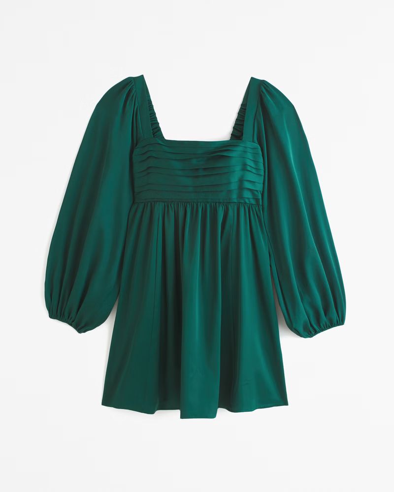 Women's Emerson Satin Long-Sleeve Mini Dress | Women's Dresses & Jumpsuits | Abercrombie.com | Abercrombie & Fitch (US)