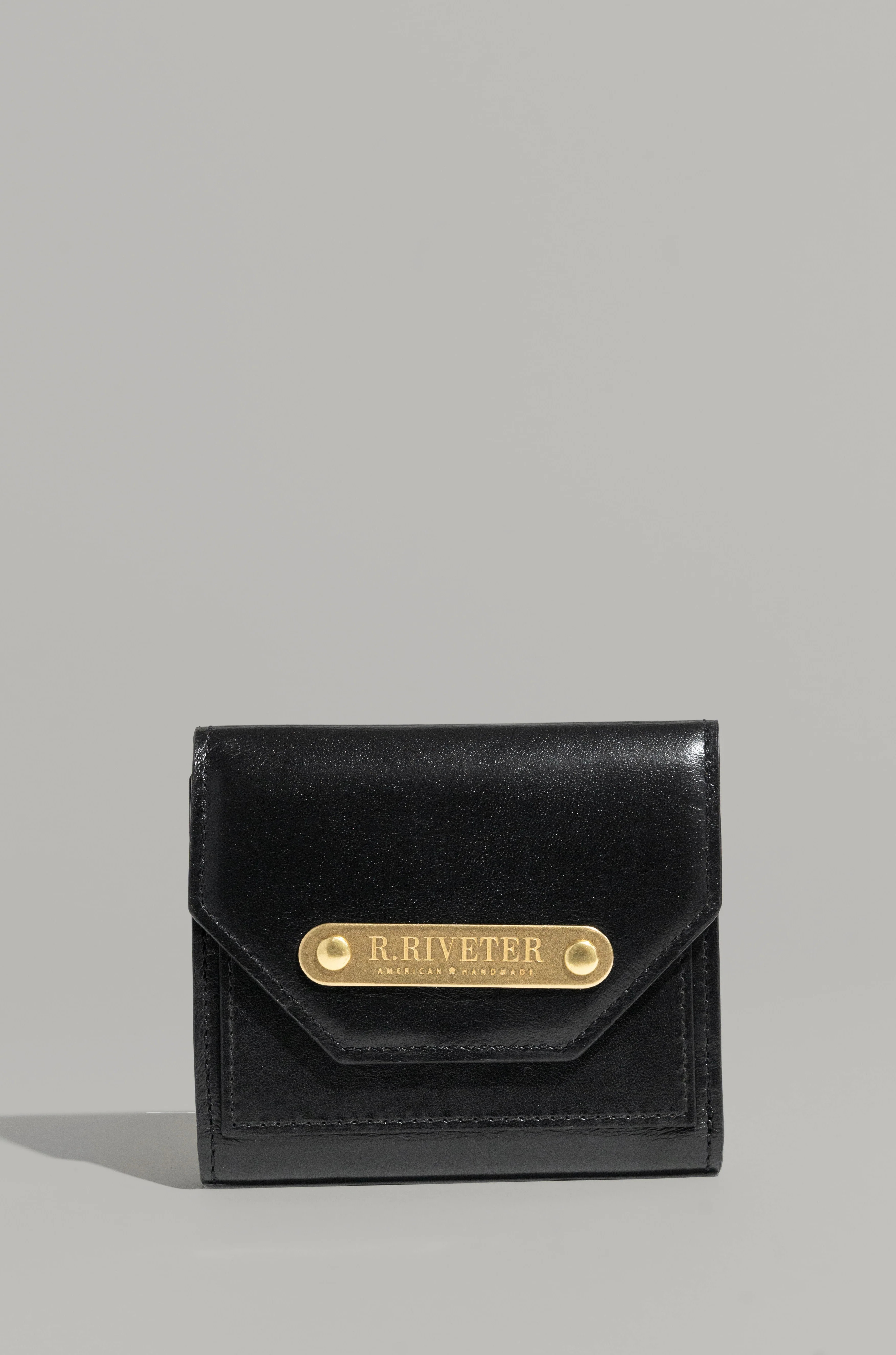 1964 Mini Wallet | Premium Black Leather | R. Riveter