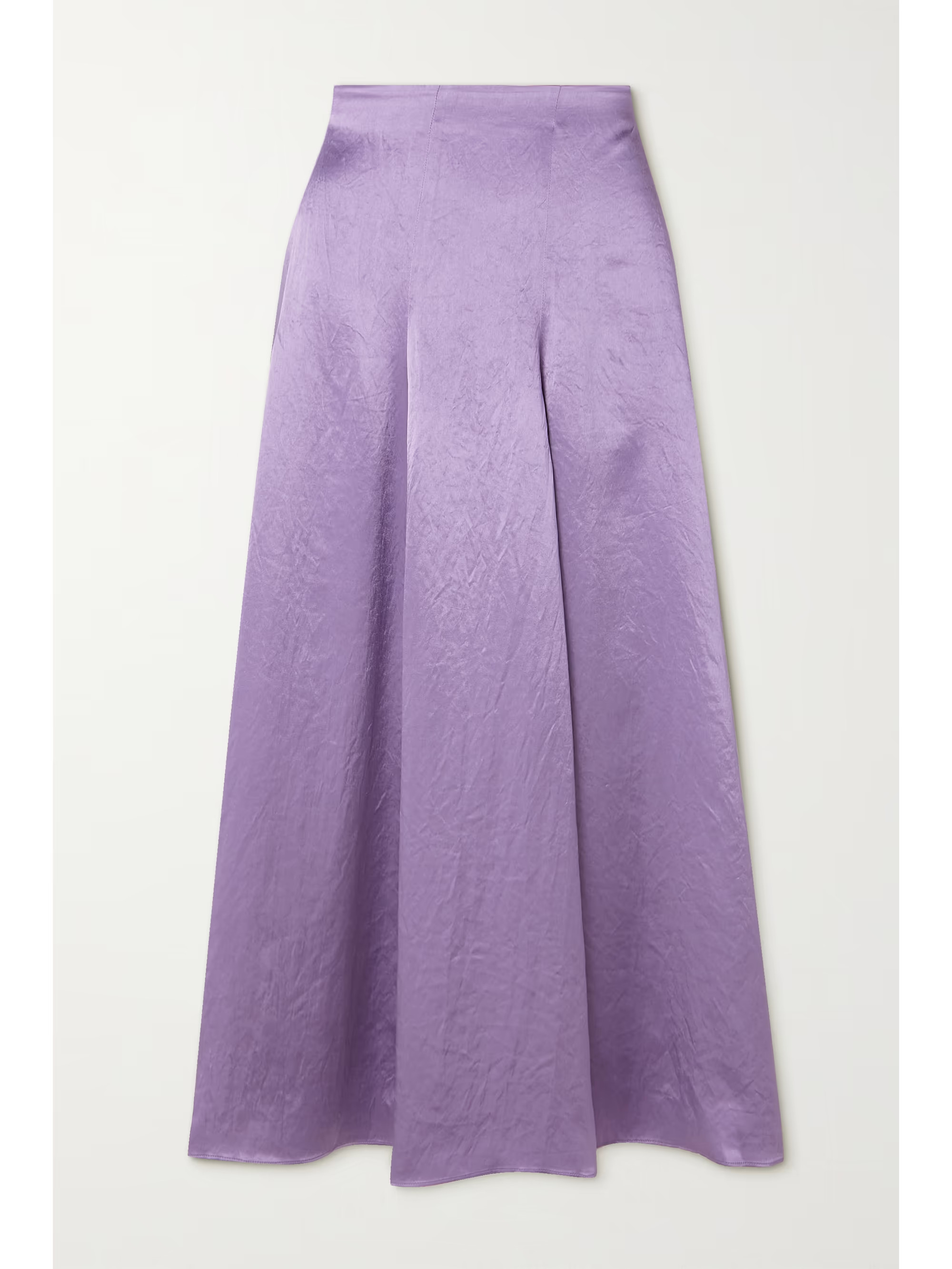 Pleated satin midi skirt | NET-A-PORTER (US)