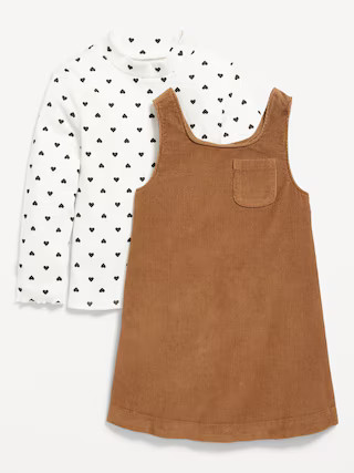 Sleeveless Dress &amp; Mock-Neck T-Shirt Set for Toddler Girls | Old Navy (US)