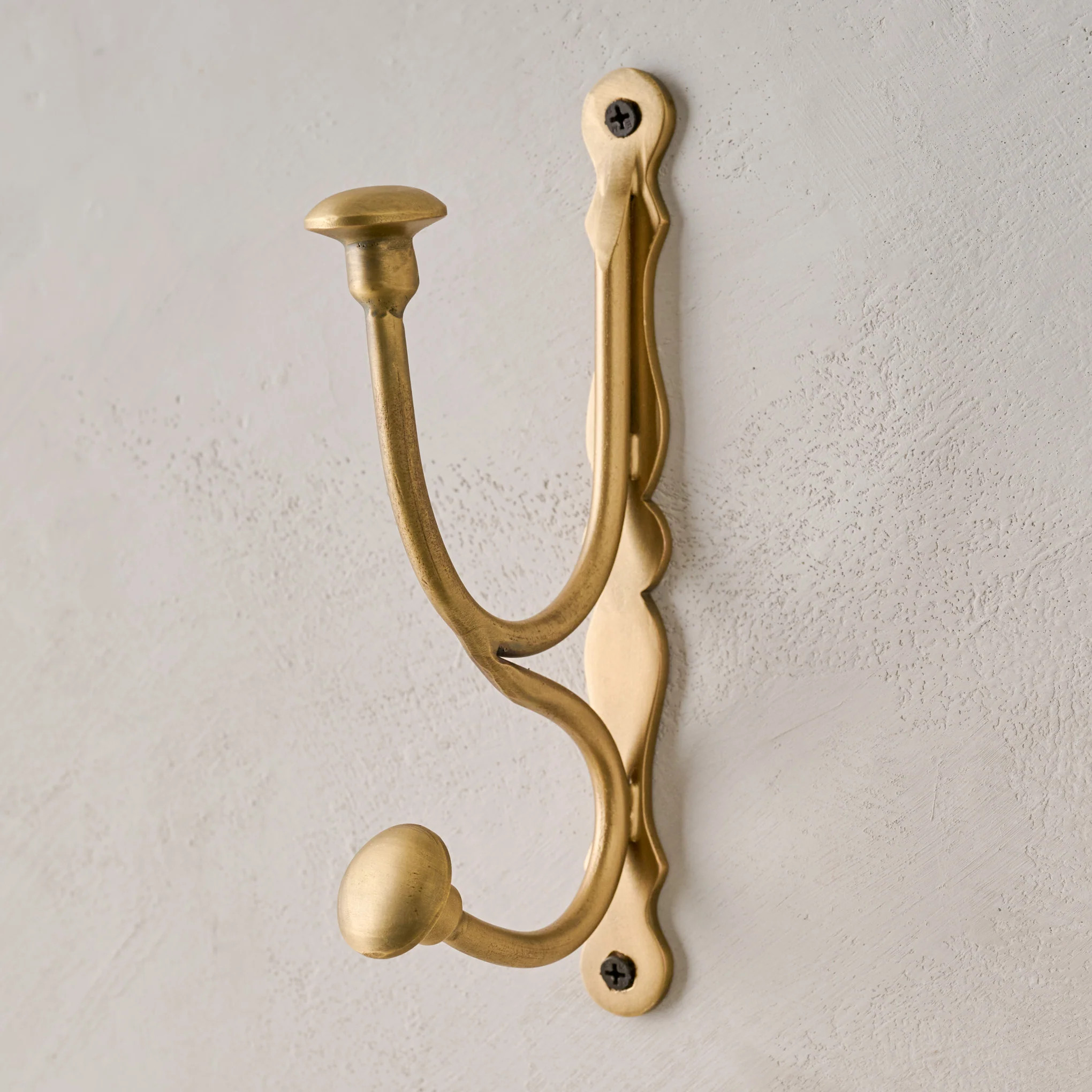 Mia Antiqued Brass Wall Hook | Magnolia
