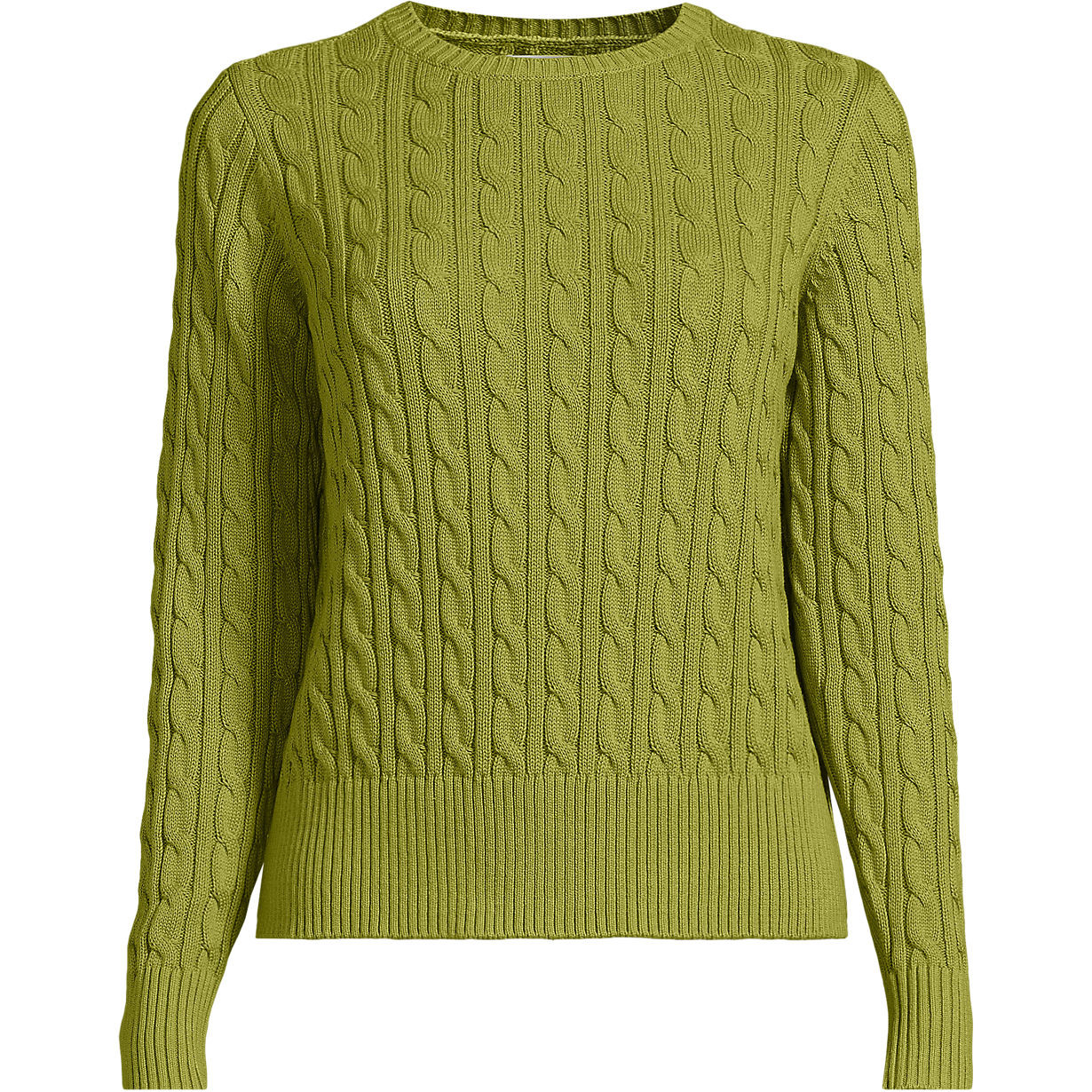 Women's Drifter Modern Cable Crew Sweater | Lands' End (US)