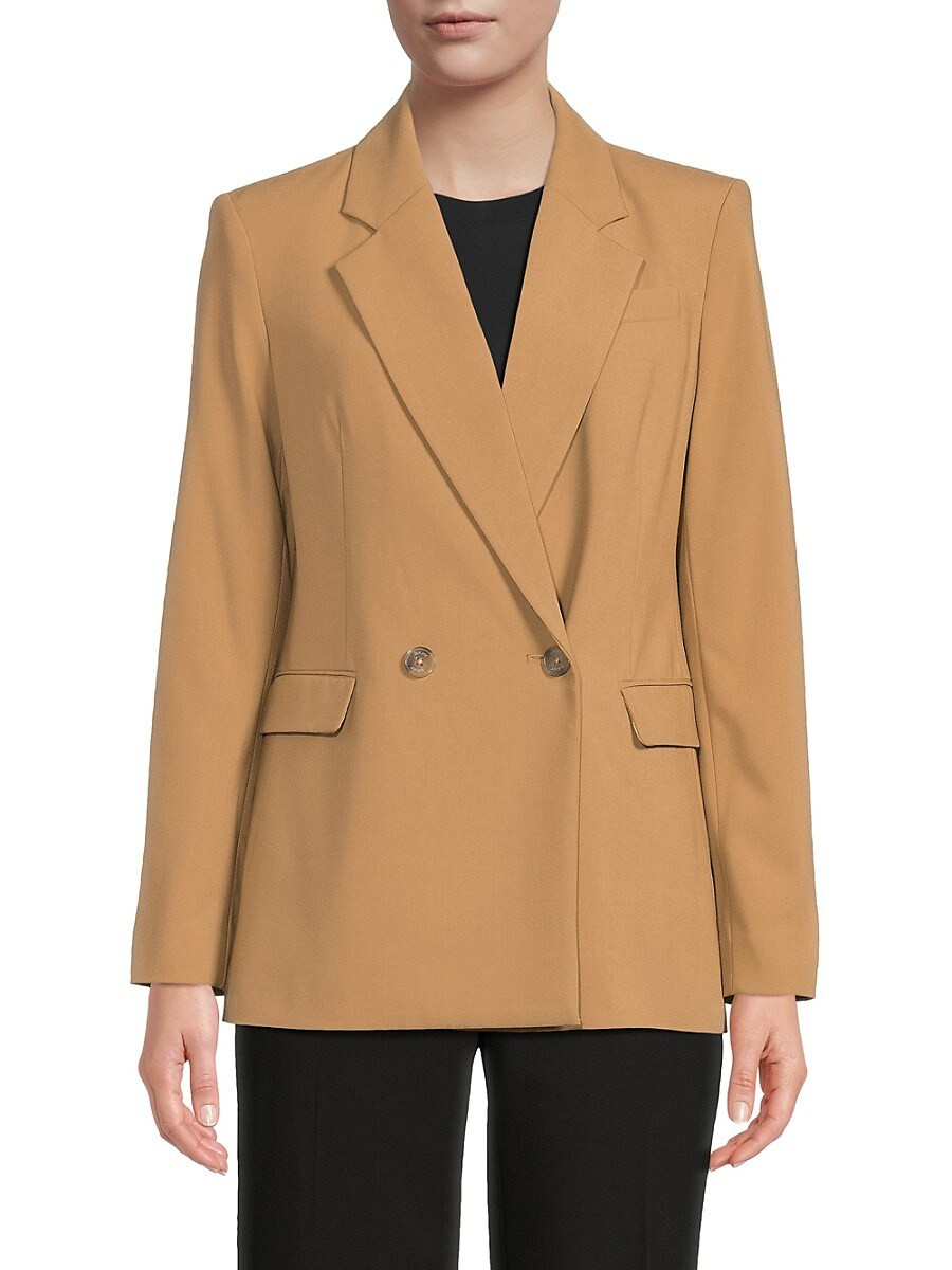 Dkny Women's Double Breasted Notch Lapel Blazer - Tan - Size 4 | Saks Fifth Avenue OFF 5TH