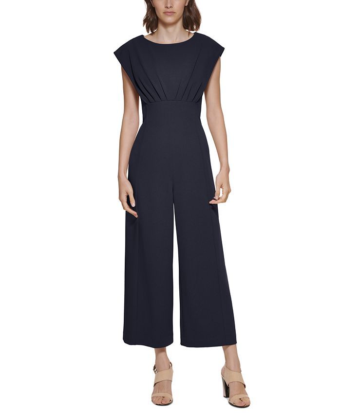 Calvin Klein Petite Cropped Jumpsuit & Reviews - Dresses - Petites - Macy's | Macys (US)