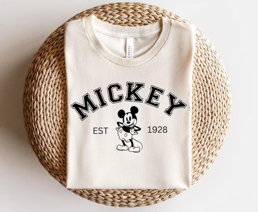 Mickey Mouse Shirt Vintage Mickey Mouse Shirt Disney Shirt - Etsy | Etsy (US)