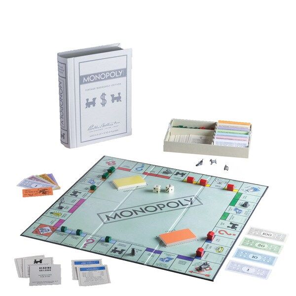 Monopoly Game Linen Book Vintage Edition | Bed Bath & Beyond