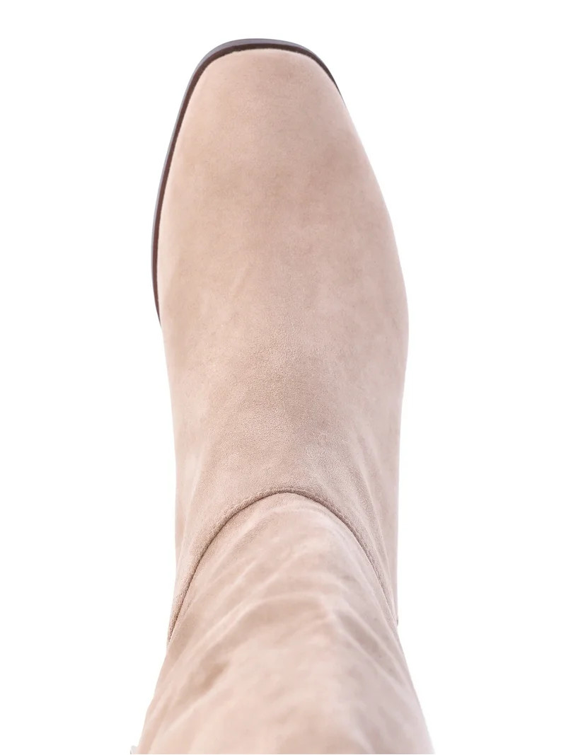 Time and Tru Women's Block Heel Over the Knee Boot, Wide Width Available | Walmart (US)