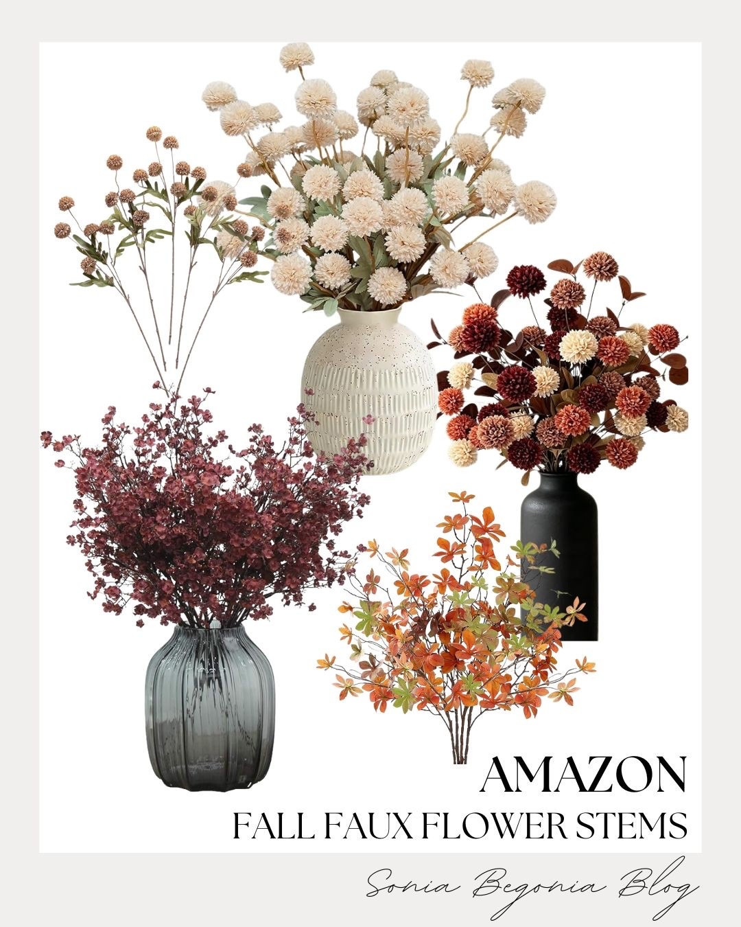 Bring the warmth of fall into your home with these gorgeous faux flower stems from Amazon! I’m absolutely loving these rich autumnal colors, from the vibrant oranges to the deep maroons. They look so realistic and add instant warmth. 🍂

I’ve linked different varieties, perfect for mixing and matching in your favorite vases. It's the easiest way to give your home a cozy seasonal refresh without any maintenance.

#LTKhome #AmazonHome #FallDecor #FauxFlowers #InteriorStyling #AmazonFinds #SeasonalDecor #DecorInspo #CozyHome

#LTKHome #LTKSeasonal