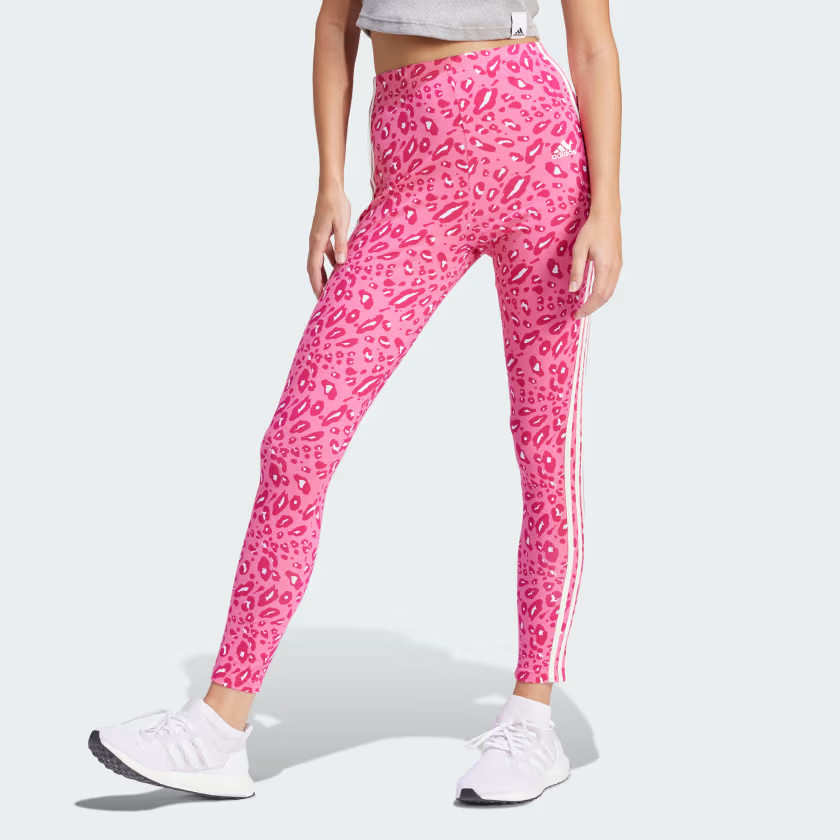 Essentials 3-Stripes Animal Print Leggings | adidas (US)