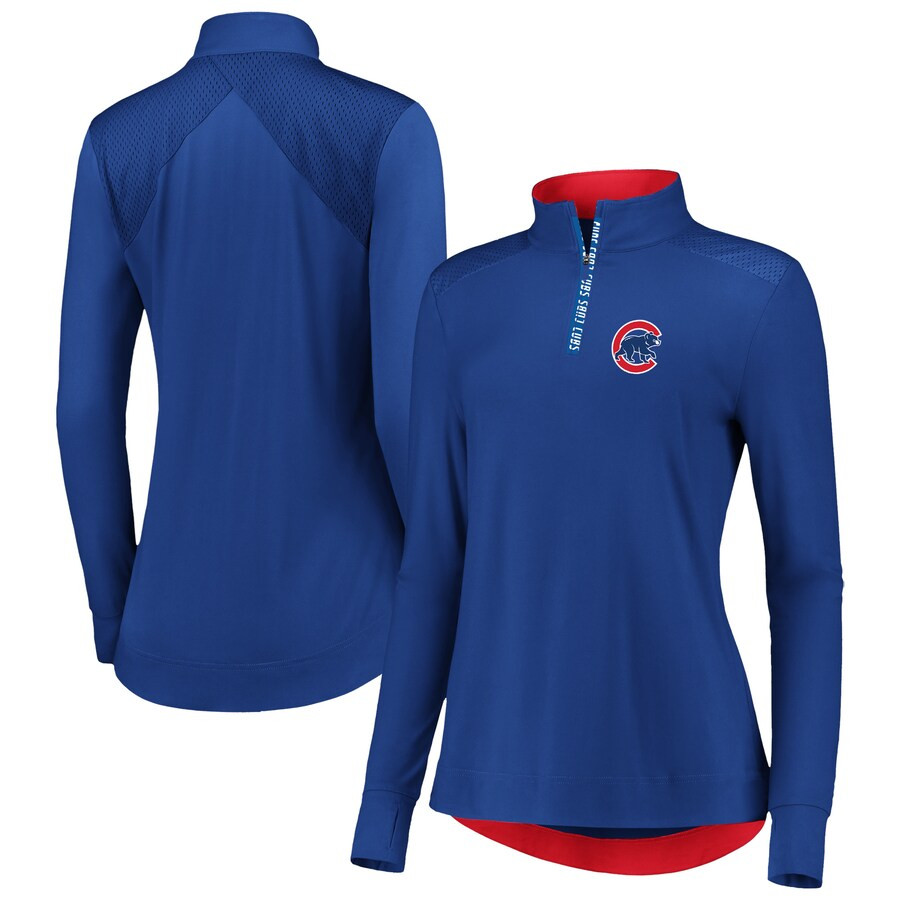 Chicago Cubs Fanatics Branded Women's Iconic Clutch Half-Zip Pullover Jacket - Royal | Fanatics
