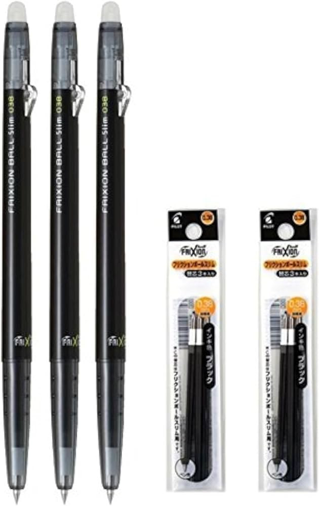 Pilot FriXion Ball Slim 038 Retractable Erasable Gel Ink Pen, Extra Fine Point 0.38mm, Black Ink,... | Amazon (US)