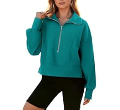 PRETTYGARDEN Women's Zip Up Cropped Sweatshirt Casual Long Sleeve Knit Pullover Top Fall Fashion ... | Amazon (US)