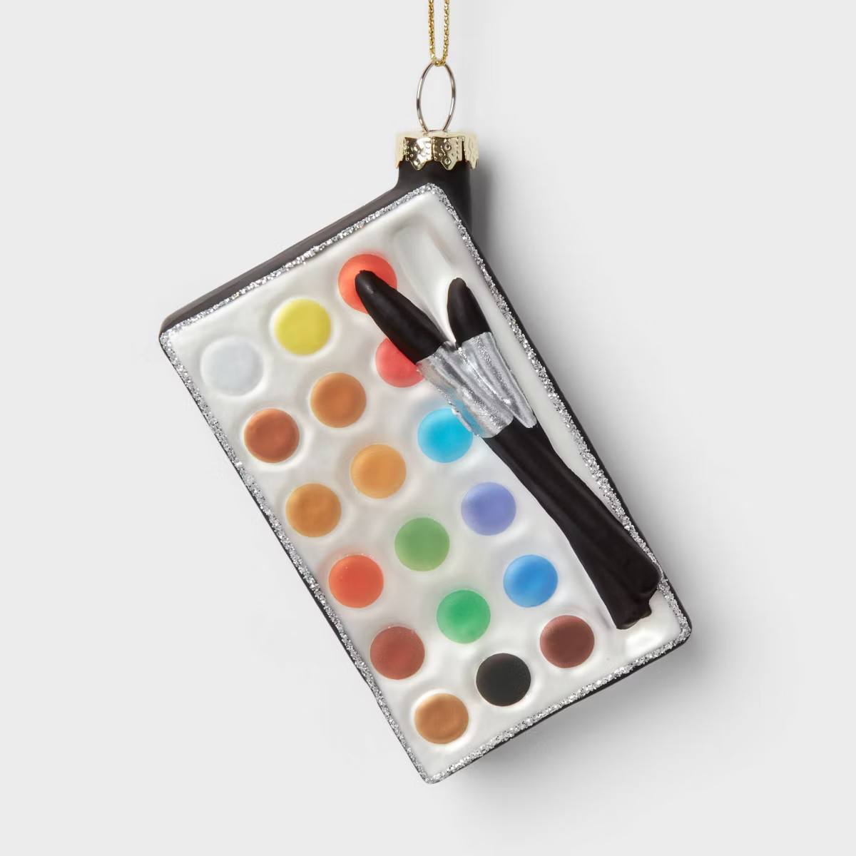 Glass Watercolor Paint Palette Christmas Tree Ornament - Wondershop™ | Target