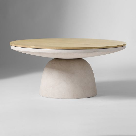 Leona 36"" Coffee Table, Blonde, Pumice | West Elm (US)