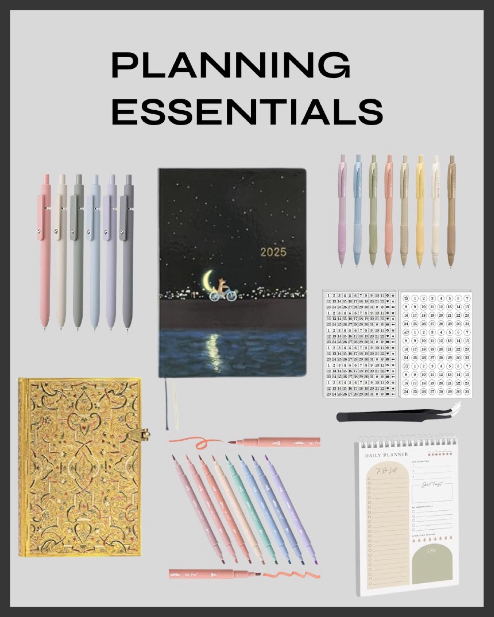 Stationery essentials you need to plan out your 2025.  I’m a planner girly that need to write everything down, planners are the perfect place to do that and more.

#LTKWatchNow #LTKU #LTKGiftGuide