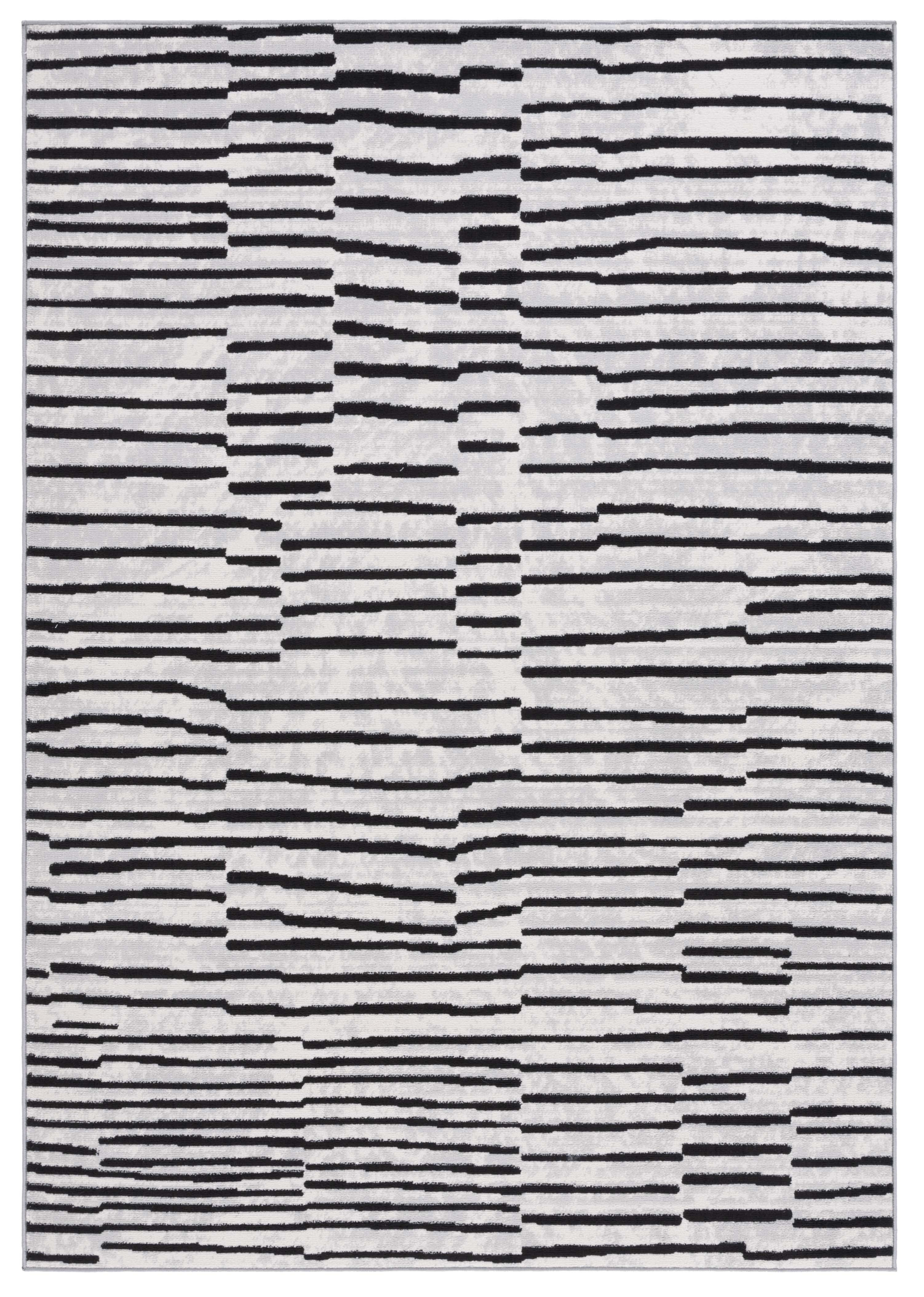 SAFAVIEH Odyssey Dzvezda Stripe Area Rug, Grey/Black, 9' x 12' | Walmart (US)