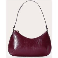 Burgundy Faux Suede Baguette Shoulder Bag | PrettyLittleThing UK