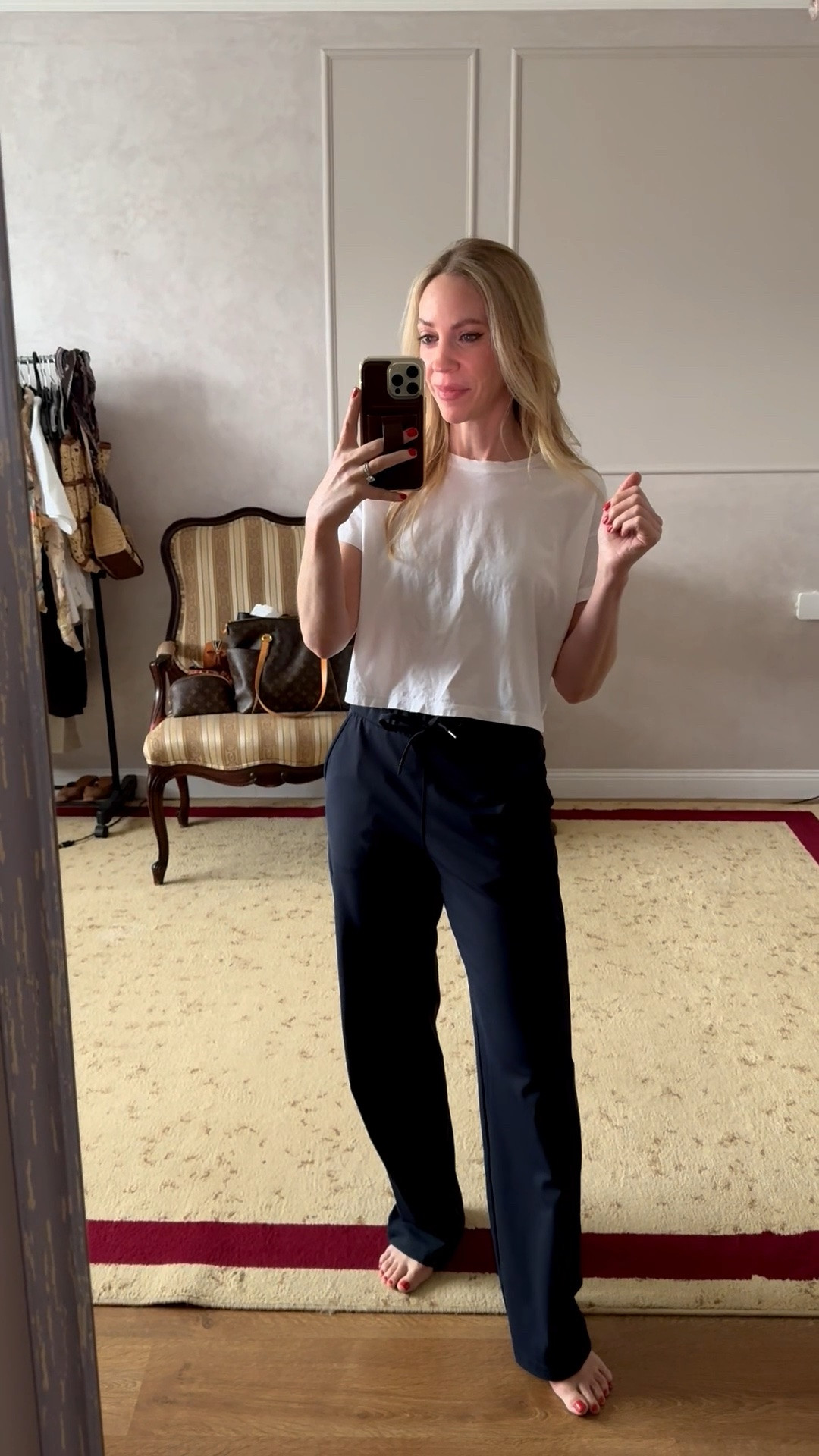 Amazon essentials - this tee has been a favorite of mine for years and the pants are super comfy and flattering

#LTKSeasonal #LTKOver40 #LTKSaleAlert